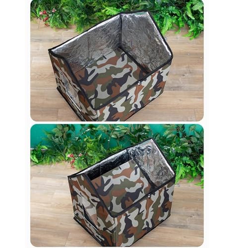 Outdoor Cat House Tent Pet Supplies Foldable Insulated Kitten House Stray Cat Shelter for Outside Garden Patio Winter Porch, Multicolor - color: Multicolor