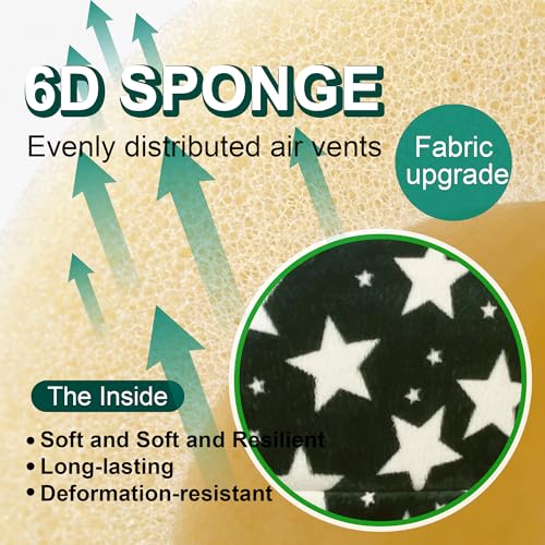 Washable Dog Bed Mat with Anti-Slip Bottom, Deluxe Plush Memory Foam Crate Pad & Waterproof Outdoor Kennel Mat for Dogs & Cats-Durable Crates Beds, Large Medium Small Puppy Size30 x 20",Green - color: Green-Star, size: Upgraded M（30" L x 20" W x 1.5" Th）