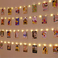 HXWEIYE Warm White Photo Clips String Light, Timer & 8 Modes, 33Ft 100LEDs Battery Powered Fairy Light with 52 Clear Clips & 12 Hooks on Wall for Hanging Picture,Bedroom Party - color: Warm White, size: 8 Mode Battery Powered-100LEDs