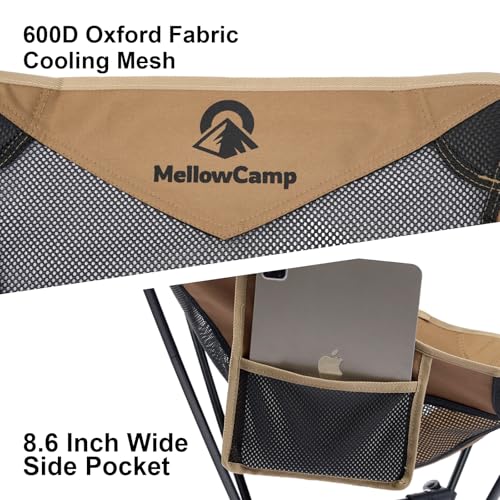 MellowCamp Camping Chair, Ultralight Folding Backpacking Hiking Chair, Compact Portable for Hiking, Camping, Backpacking, Beach, Roadtrip (Dune Brown) - color: Dune Brown