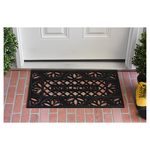 Calloway Mills103721830 Clementine Rubber Doormat 18" x 30" - color: Clementine, size: 1'6" x 2'6" (Rectangular)