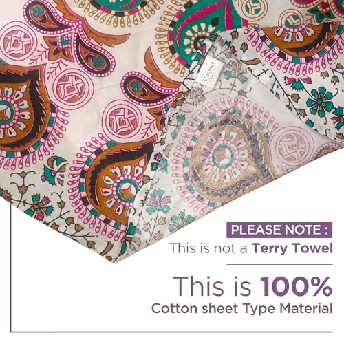 raajsee Mandala Round Beach Tapestry Hippie Mandala/Boho Decor Beach Blanket/Indian Cotton Throw Bohemian Round Table Cloth Mandala/Yoga Mat Meditation Picnic Rugs (WHITE PINK) - color: WHITE PINK