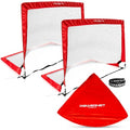 Powernet Soccer Goal, Set of 2 Pop Up Goals for Backyard, Kids Outdoor Indoor Soccer Net, Portable Training Equipment, Collapsible Mini Goalie Net (3 Sizes)