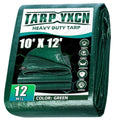 Green Heavy Duty Tarp 10x12 Feet, 12 Mil Thick Waterproof Poly Tarps Cover UV Resistant, Rip & Tear Proof with Metal Grommets Every 20 Inche - color: Green, size: 10x12 Ft