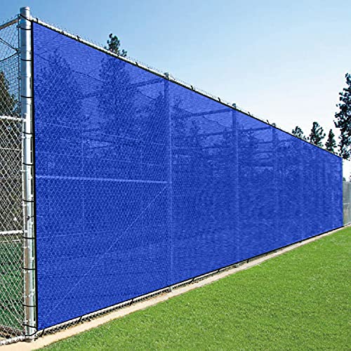 SunnyRoyal 6' x 2' Blue Privacy Fence Screen Heavy Duty Windscreen Mesh Fencing Shade Fabric with Brass Grommets for Outdoor Fence Garden Patio Swimming Pool - color: Blue, size: 6' x 2'