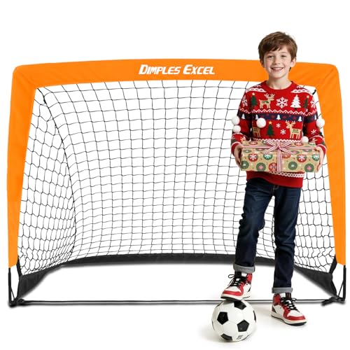 Dimples Excel Soccer Goals Kids Net for Backyard 7x5, 5x3.6, 4x3, 3x2.2 FT - style: 4x3 FT, 1 Pack
