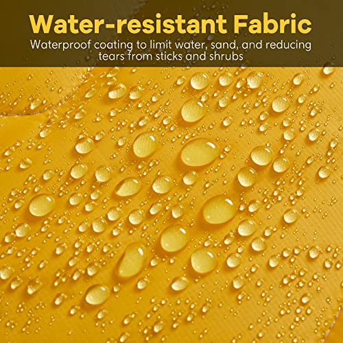 UNIKOME Waterproof Puffy Camping Blanket - Lightweight Packable Outdoor Quilt with Corner Loops, Warm Compact Blanket for Cold Weather Hiking Picnic Stadium Travel, 75"×52", Yellow - color: 07 Yellow