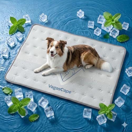 Vagascape Dog Cooling Mat 3.0 Double-Sided Usable, 60" x 40" Thick Durable Pet Cooling Mat for Extra Large Pet, Washable Cooling Mat for Dog Outdoor and Indoor - color: Grey, size: XL(60“×40“)