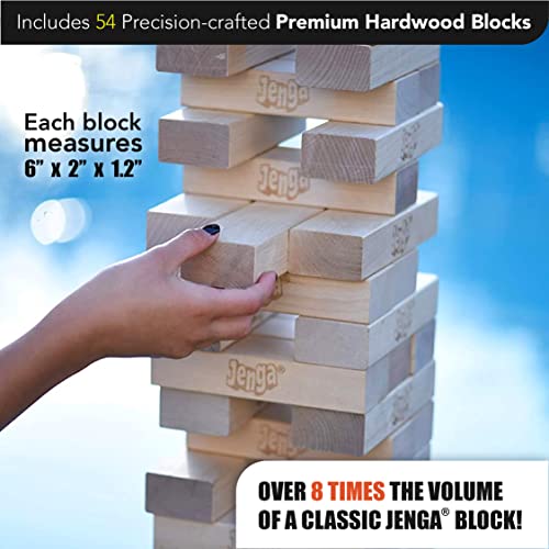 Jenga Giant - Hardwood Blocks - Stacks to Over 4 Feet - Officially Licensed - JS6 - style: JS6