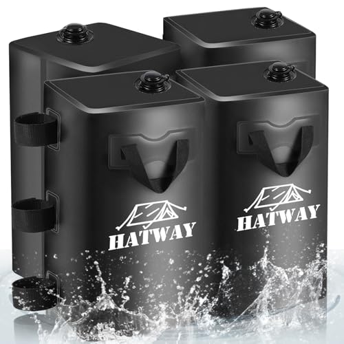 Hatway Canopy Weights,176 LBS Water Bag Set of 4 Leg Weights for Pop Up Canopy,Gazebo,Canopies,Tent-4 * 20L-Black - size: 176lbs-4pcs-black