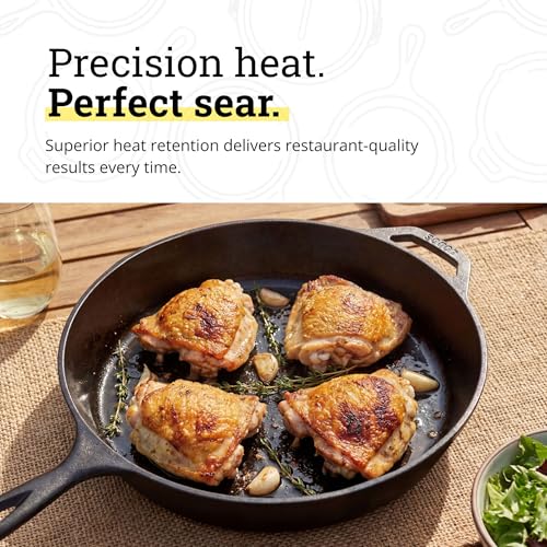 Lodge Seasoned Cast Iron Skillet 15 Inches - Frying Pan for the Stove, Grill or Campfire - Cooks Evenly - Features Easy-Grip Teardrop Handle - Non-Toxic, Nonstick & Long-Lasting - size: 15 Inch (1 Count)