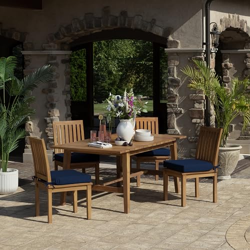 Arden Foam Outdoor Round Back Seat Cushion Kit, 20 x 19, Made with ProFoam, Rain-Proof, Fade Resistant, Sapphire Blue Leala - color: Sapphire Blue Leala, style: 20 x 19 Foam Rounded Back Seat Cushion