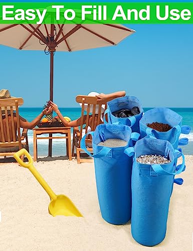 120LBS Extra Large Heavy Duty Canopy Weights Sand Bags for Ez Pop Up Canopy Tent Gazebo Outdoor Instant Sun Shelter Patio Umbrella, Upgraded 5 Magic Sticks,2 Nylon Handles and Storage Bag, 4Pack - style: 4packs Blue