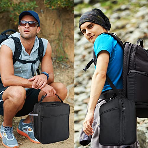 Insulated Lunch Bag, Leakproof Portable Lunch Box for Women Men Boys Girls, Large Capacity Cooler Bag with Handle and Bottle Pocket for Office School Camping Hiking Outdoor Beach Picnic (Black) - color: Black
