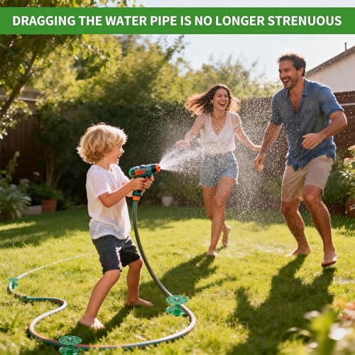 2 Pack 10 Inch Garden Hose Guide Stakes, Upgraded Reinforced Disc, Rotatable Double-Disk Sun Protection Heavy-Duty Plastic Stake, Hose Guard for Yard, Lawn & Flower Bed Landscaping (Green 2Pcs) - color: Green 2Pcs