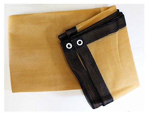 SUN GUARD 20' x 20' Tan Sunshade Net | 100% High Density Polyethylene | UV Stabilized | Reinforced Corners | 20 ft x 20 ft (6.1 m x 6.1 m) | Optimal Sunlight Reduction - color: Tan, size: 20' x 20'