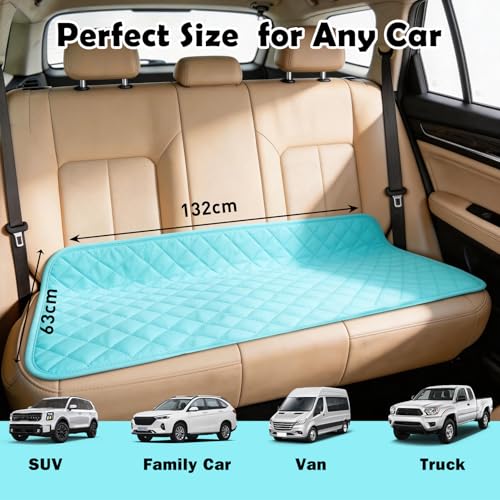 Vivifying Dog Cooling Mat, Ice Silk Pet Cooling Pad for Car Back Seat, Non-Slip Summer Cooling Mat for Dogs and Cats, Indoor & Outdoor, 52" x 25"