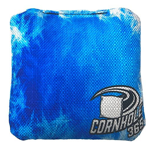 Cornhole365 Themed Cornhole Bag - All-Weather, Heavy-Duty & Durable Polyester Fabric, Resin Filling, Double-Stitched Duck Cloth - Professional Cornhole Bean Bags for Indoor & Outdoor Use - Set of 8 - color: Fire & lce