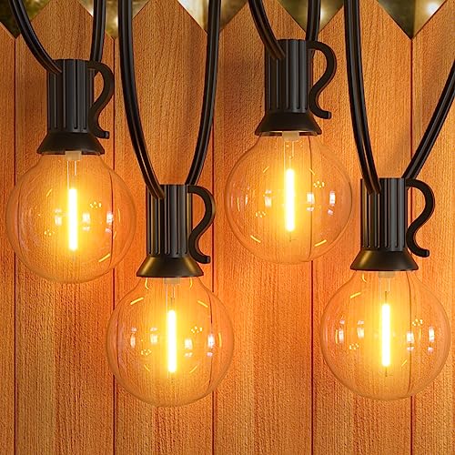 GPATIO Outdoor String Lights - 30FT Waterproof Patio Lights with 15+1 Dimmable Globe Bulbs 2700k Shatterproof for Backyard Gazebo Porch Garden - size: 30FT