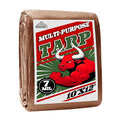 Tarp 10x12 ft 100% Waterproof 7mil Durable Grommets and Reinforced Edges,Uv Resistant,Green/Brown Tarp,Emergency Rain Shelter,Outdoor Cover and Camping Use -by MVPNET - size: 10x12