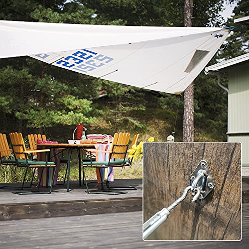 YOFIT 80 Pcs Shade Sail Hardware Kit 6 inch for Triangle Rectangle Sun Shade Sail Installation, 304 Grade Stainless for Garden Outdoors - size: 6 Inch 80 Pcs