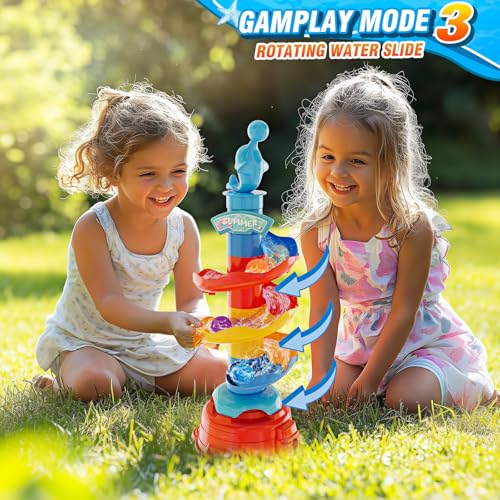 Skirfy Water Sprinkler for Kids,3 in 1 Water Toys for Boys Girls,Catch Ball Game,Outdoor Play Summer Pool Party,Outside Toys,Lawn Backyard,Garden Game Toy for Kids Ages 3 4 5 6 7 8