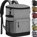 Tenot Cooler Backpack 33/40 Cans Backpack Coolers Insulated Leak Proof Soft Beach Cooler Bag for Men Women Ice Chest Backpack Camping Hiking Picnic Travel Cooler Lunch Backpack - color: Light Grey, size: 33 Cans