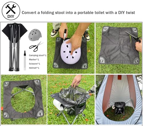 Opliy Camping Stool 2 Pack,13.5 Inch Portable Folding Stool for Outdoor Gardening and Beach Hiking Fishing,Foot Stool with Carry Bag (Camouflage) - color: Camouflage