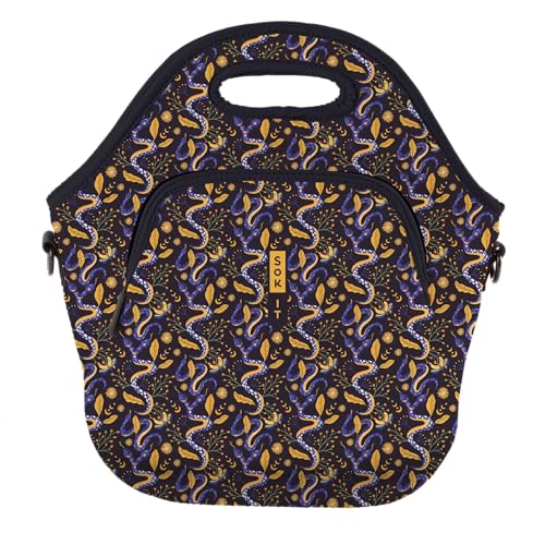 Sok It LunchTote Zippered Bag Insulated Neoprene Caddy (Celestial Slither, X-Large 6.5 Quart Lunch Tote) - color: Celestial Slither, size: X-Large 6.5 Quart Lunch Tote