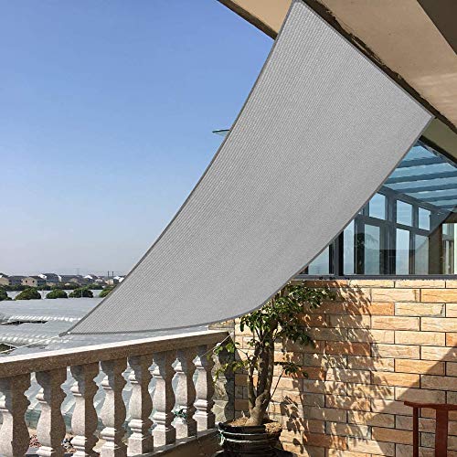 4' x 6' Grey Rectangle Sun Shade Sail Canopy, 95% UV Blockage Awning Shelter Fabric Cloth Screen for Patio Outdoor Backyard - Heavy Duty Commercial Grade (Custom Size - Made in USA) - color: Gray, size: 4' x 6'