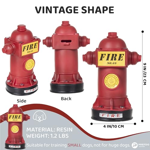 Potty Training Dog Fire Hydrant, Mini Fire Hydrant for Dogs to Pee On, Resin Puppy Pee Post, Potty Aid for Male Dog Indoor, Apartment, 4.3" W x 9.4" H, Retro Red - color: Red