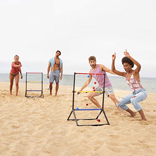 Franklin Sports Ladder Ball Set — Includes 2 Ladder Ball Targets with Weighted Bases and 6 Bolas — Ladder Golf Toss Outdoor Game For Beach or Backyard Fun — Professional, American, and Family Set Options - style: Starter