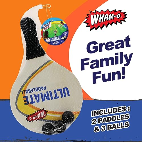 Wham-O Game Time Ultimate Paddle Ball - 2 Paddles - 3 Balls - Outdoor Games