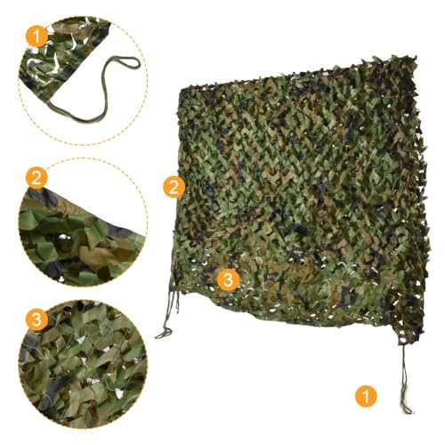 HYOUT Camo Netting Camouflage Net Bulk Roll for Hunting Blinds Ghillie Sunshade, Camping, Military Party Decoration - color: Woodland Camo, size: 10x13ft(3M*4M)