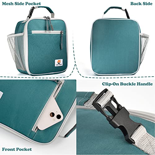 CaCTOUR Lunch Box Kids,Premium Insulated Lunch Bag for Girls Boys,Soft Bag Mini Cooler Back to School Thermal Reusable Lunch Bag for Work School Picnic (Green) - color: B-Green