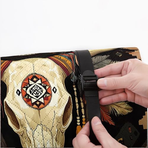 Outdoor Picnic Blanket Portable Ultrasonic Waterproof Picnic Bull Skull Printed Camping Beach Mat for Sand and Wet Grass Hiking (Bull Skull S - color: Bull Skull, size: Standard - 59"x78"