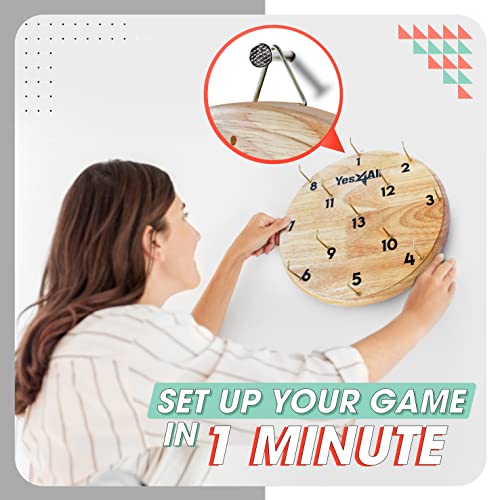 Yes4All Ring Toss Wall Game/Indoor & Outdoor Game for Adults, Camping, Party - color: Natural wood