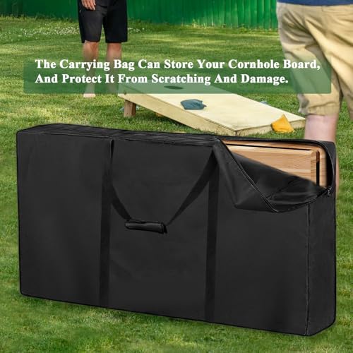 Cornhole Carrying Case, Professional Corn Hole with Bags Boards Carrying Bag Regulation Cornhole Board Covers, Black - size: 17"L×8"W×13"H