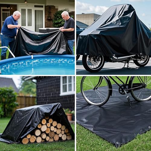 Clostnature Tent Footprint for Camping - Waterproof Camping Tarp, Heavy Duty Ground Sheet, Lightweight Tent Tarp with Carry Bag, Multipurpose Outdoor Floor Mat for Hiking, Backpacking, Hammock, Picnic - size: 120'' x 96''