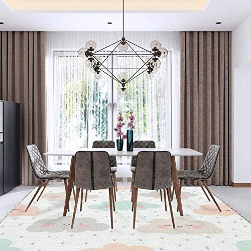 Boho Rug Cute Cartoon Face Cloud Seamless Pattern Dot Area Rug Carpet Patio Rug Hallway Runner Rug Mat Pad Minimalist Home Decor Living Room Bedroom Indoor Outdoor, Multi1, 120x180cm - color: Multi1, size: 120x180cm