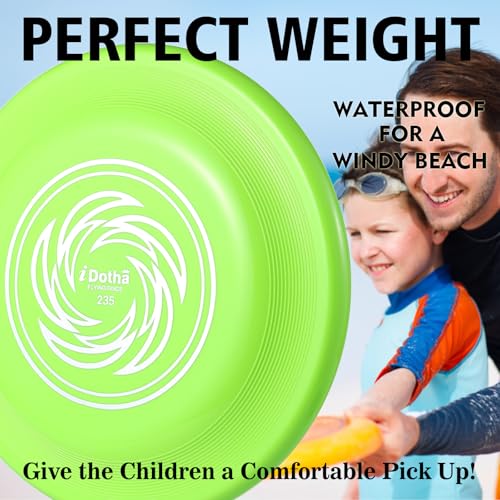 Sports Flying Disc, 2 Pack Compeition Flying Discs, Lightweight Durable Flying Disc Toys for Backyard Beach Lawn Park Outdoor Games, 105 Gram 9.3 Inch & 90 Gram 7.3 Inch. - color: Green & Orange