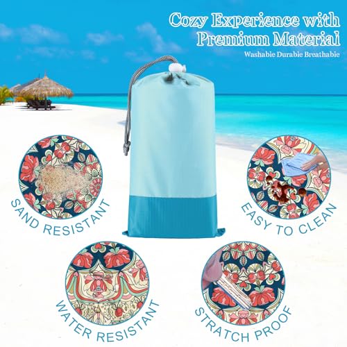 Beach Blanket Waterproof Sandproof 1-7 Adult Oversized 78 '' × 81 '' Lightweight Durable Compact Sand Free Extra Large Beach Mat for Travel Camping Hiking Picnic Blanket - color: Mandala2, size: 78“x81”