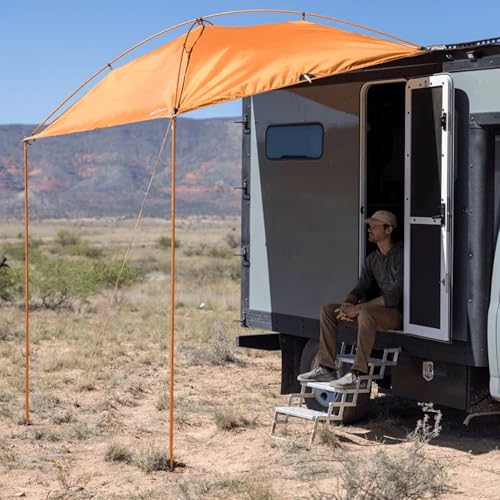 MoonShade Portable Vehicle Awning, Large 9' x 7' Shade Coverage, Lightweight Durable Car Canopy Suitable for Trucks SUVs Vans Campers and More (Sunset) - color: Sunset