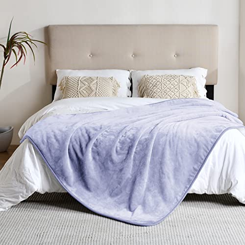 Waterproof Blanket for Bed Couch Sofa, Soft Liquid Pee Proof Pet Blanket for Dog Puppy Cat, Reversible Sherpa Fleece Furniture Protector (Lilac, 50x60 inches) - color: Lilac, size: 50x60 inches
