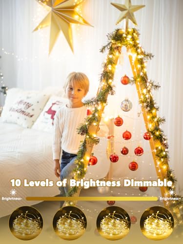 4 Pack Fairy Lights Battery Operated with Remote, 120LED 40FT Twinkle Lights Waterproof Outdoor Indoor Decor, 8 Modes Battery String Light Timer for Christmas Party Wedding Home DIY Décor(Warm White) - color: Warm White, size: 4 Pack 120led