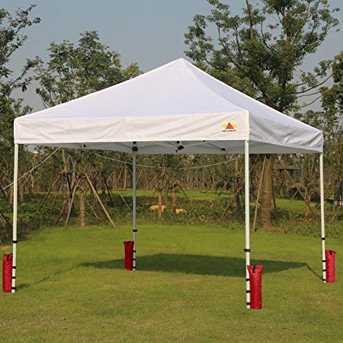 ABCCANOPY Canopy Weights Set of 4-120LBS Sand Bags for Pop up Tent, Weight Bags for Outdoor Gazebo, Trampoline, Pergola, Red (Without Sand) - color: Red, size: 120lbs