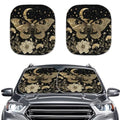 Butterfly Moon Front Windshield Sunshade 2 Piece Car Shade Front Windshield Shades Durable Premium UV Rays Sun Shade Outdoor Protective Sun Blocker Easy Install - color: Butterfly Moon0