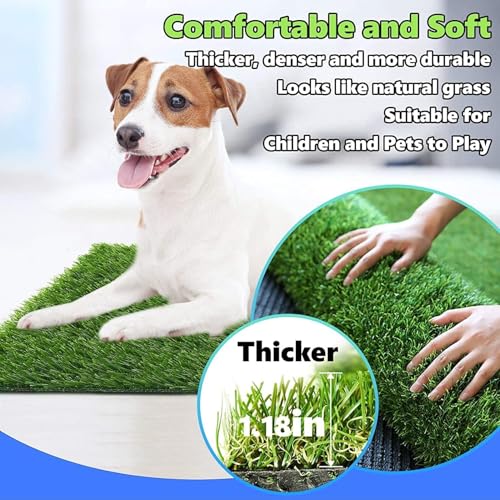Artificial Grass Rug Turf for Dogs Indoor Outdoor Fake Grass for Dogs Potty Training Area Patio Lawn Decoration (29 x 20 Inch (Pack of 2)) - size: 29 x 20 Inch (Pack of 2)