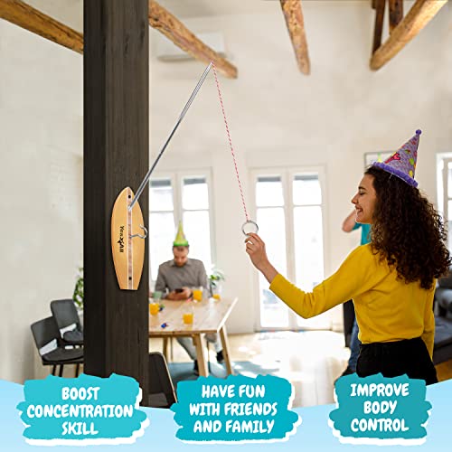 Yes4All Ring Toss Wall Game/Indoor & Outdoor Game for Adults, Camping, Party - color: C. Nature Wood