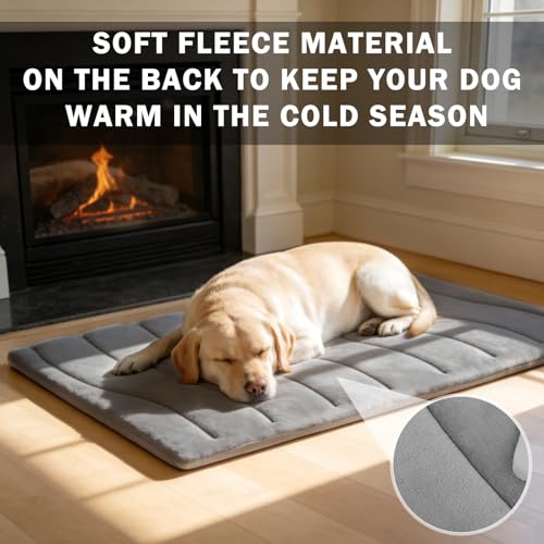 SCENEREAL Dog Cooling Mat for Crate, Thicken Self-Cooling Dog Pad Reversible (Cool & Warm), 48"x28" Pet Cool Bed for M Large XL Dogs,Kennel Sofa Mats Machine Washable, Durable Non-Toxic Gel, Outdoor - color: Grey, size: Large(48" L x 28" W x 1.0" HT)